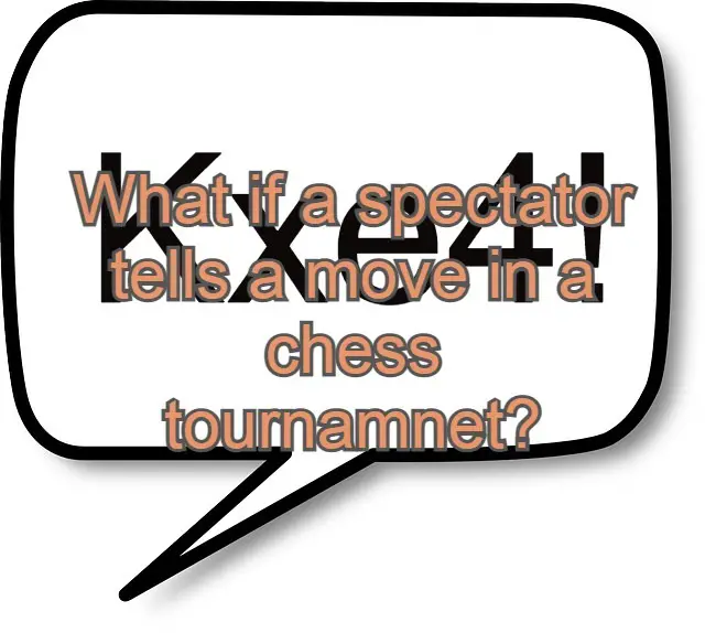 What if a spectator tells a move in a chess tournament?