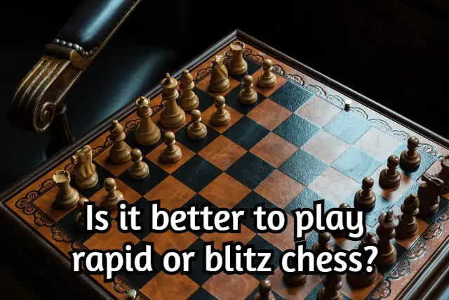 Is it better to play rapid or blitz chess? (Argued!)