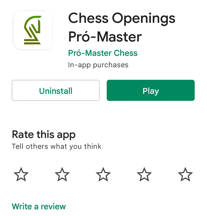 Chess Openings Pró-Master on playstore. 