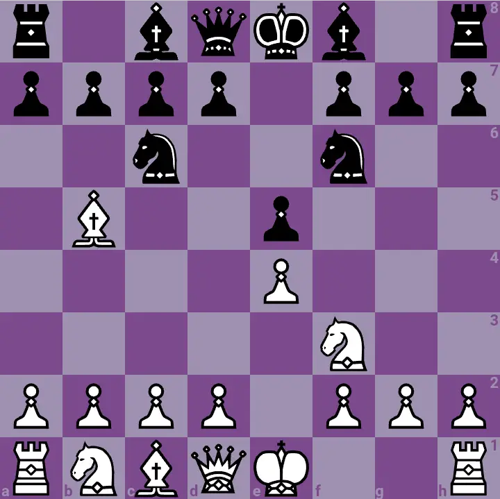 Beelin defense in an online chessboard. 