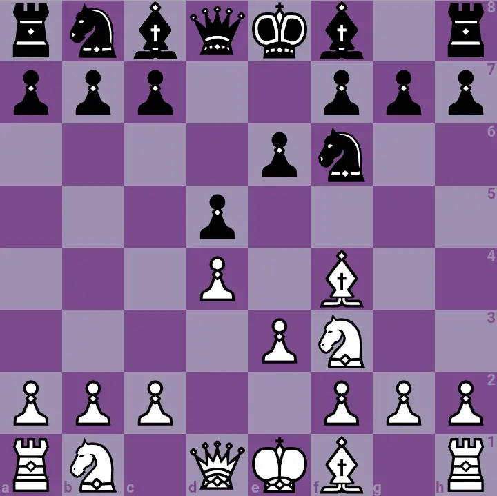 London system in an online chessboard. 