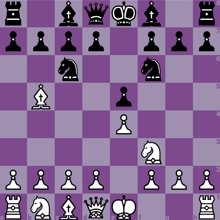 Berlin defense on an online chessboard. 