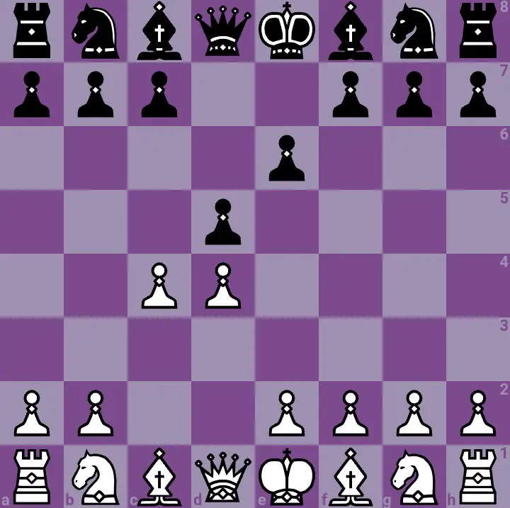 A picture of the queen's gambit declined. 