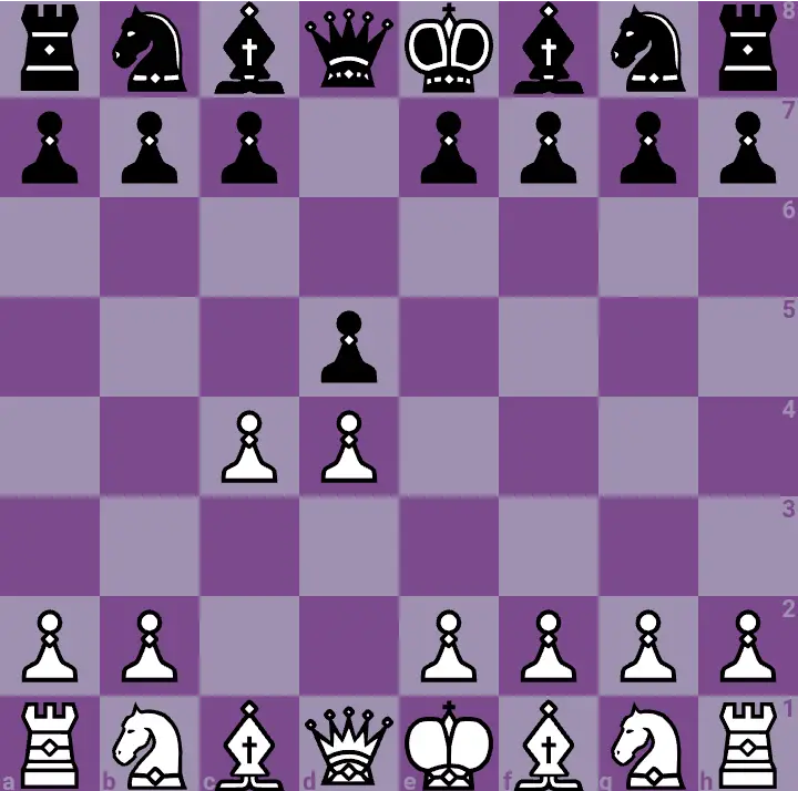 A picture of the queen's gambit. 