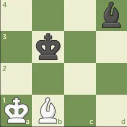 King and bishop delivering a checkmate.